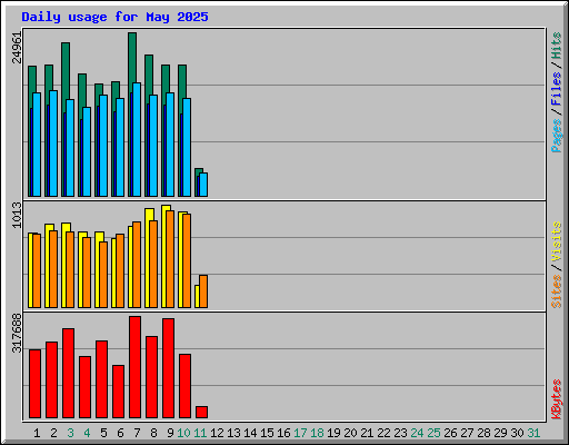Daily usage for May 2025