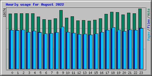 Hourly usage for August 2022