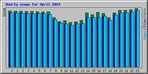 Hourly usage for April 2023