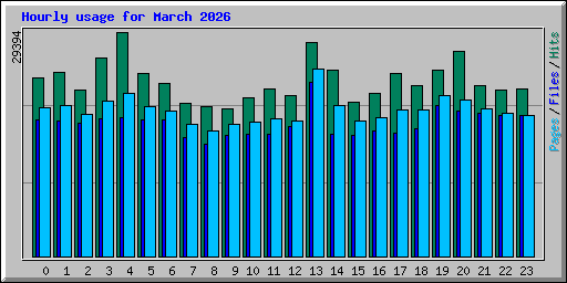 Hourly usage for March 2026